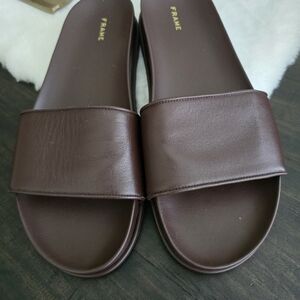 Frame Le Osborne Women's Chocolate Brown Slide Sandals